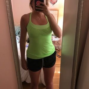 Lululemon lime green top size 8